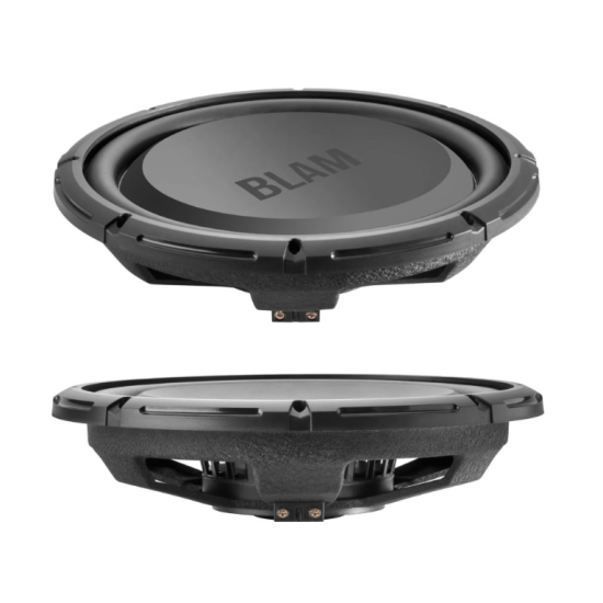 BLAM Relax RS12.2 1-cewkowy głośnik niskotonowy o średnicy 30cm/12cali do subwoofera samochodowego - 150/300W, Impedancja 1 x 2 Ohm. EXTRA SLIM AIR FR